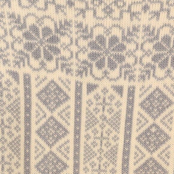 NWOT Planet Earth Fair Isle Design Sweater Zip Front Sz M Blue - Picture 4 of 5